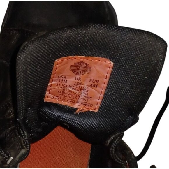 Harley-Davidson Mens Black Leather Ruskin Lace-Up Motorcycle Boots Size 11.5 M - Picture 13 of 15